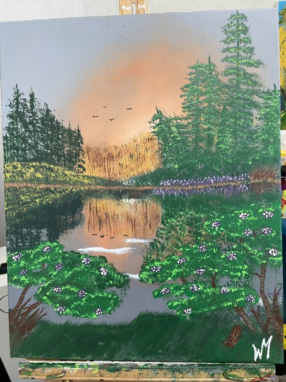 "reflections in a lake"